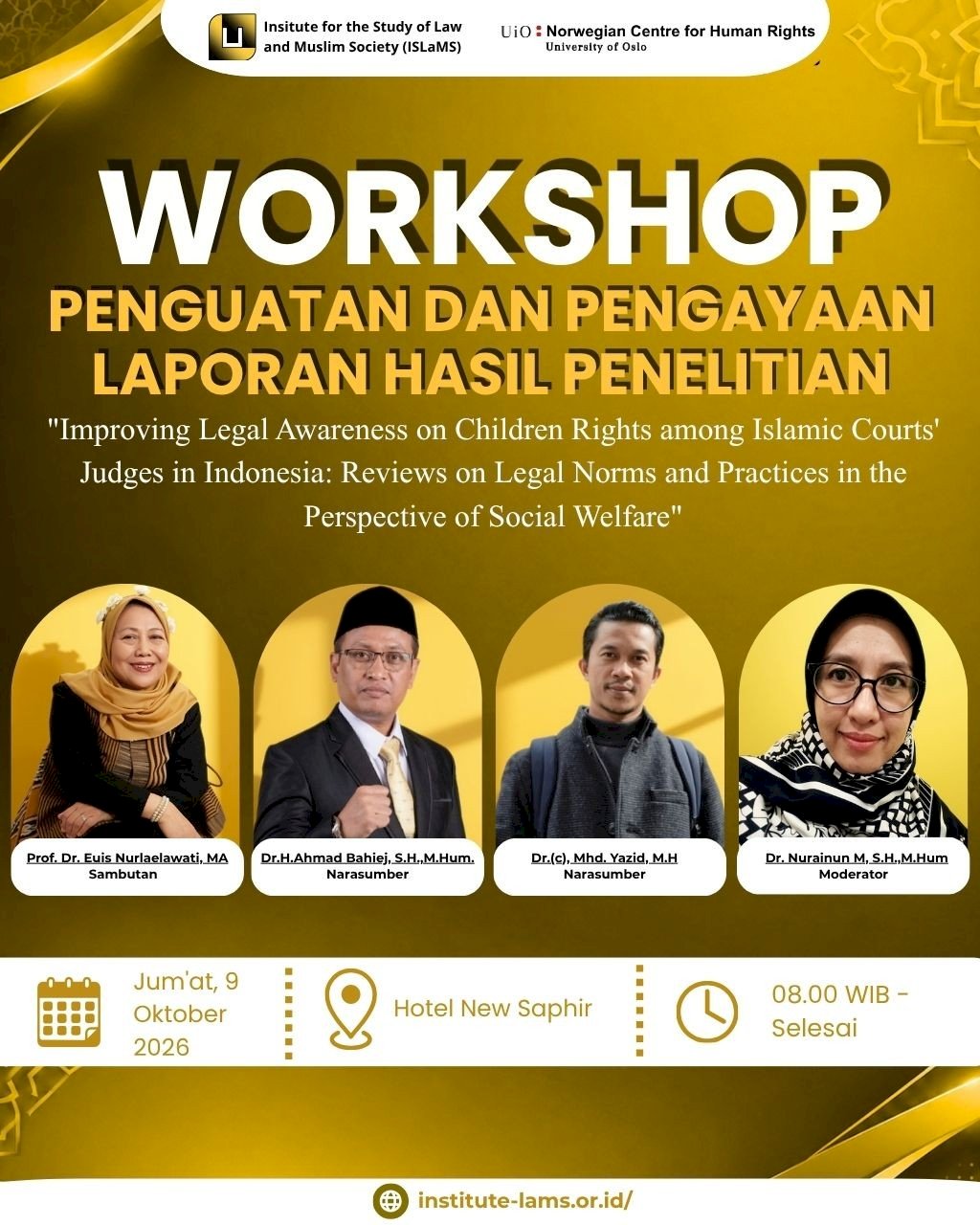 Workshop Penguatan dan Pengayaan Laporan Hasil Penelitian